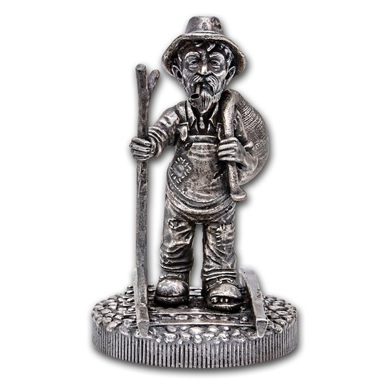 10 oz Silver Antique Statue - Hobo Nickel (The Train) 10 oz Silver Antique Statue - Hobo Nickel (The Train)